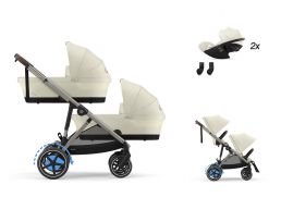 CYBEX e-Gazelle S Lux + Gazelle S Cot S Twin Travel Set Cloud G Plus i-Size