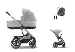 CYBEX Balios S Lux + Cot S Lux Travel Set Aton B2 i-Size lava grey 2023