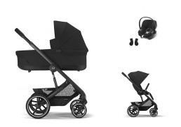 CYBEX Balios S Lux + Cot S Lux Travel Set Aton B2 i-Size moon black 2023