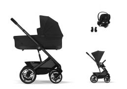 CYBEX Talos S Lux + Cot S Lux Travel Set Aton S2 i-Size moon black 2023