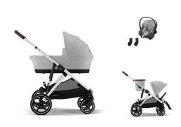 CYBEX Gazelle S + Gazelle S Cot S Travel Set Aton S2 i-Size lava grey 2023