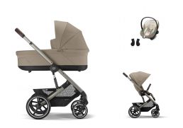 CYBEX Balios S Lux + Cot S Lux Travel Set Aton S2 i-Size almond beige 2024