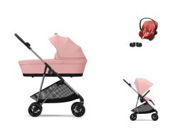 CYBEX Melio + Cot Travel Set Aton S2 i-Size candy pink 2024