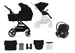 KINDERKRAFT Yoxi + Cybex Aton B2 i-Size pure black 2024