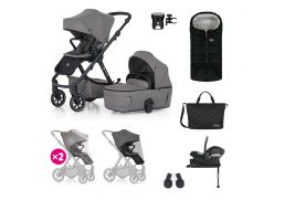 PETITE&MARS Icon RWS XXL + Cybex Aton B2 + Base One dove grey 2024